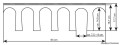 Wiadukt kamienny z filarami 1 torowy na łuku 415 – 425 mm, skala H0, Kibri 39726