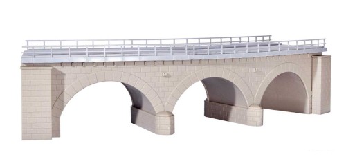 Wiadukt kamienny 1 torowy na łuku R1 360 mm, skala H0, Kibri 39722
