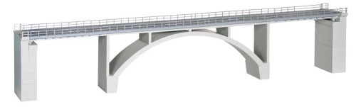 Wiadukt betonowy 1 torowy z podporami, skala H0, Kibri 39740
