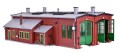 Lokomotywownia 2 stanowiska z otwieranymi drzwiami, skala H0, Vollmer 45752