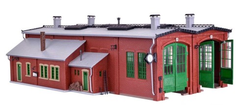 Lokomotywownia 2 stanowiska z otwieranymi drzwiami, skala H0, Vollmer 45752