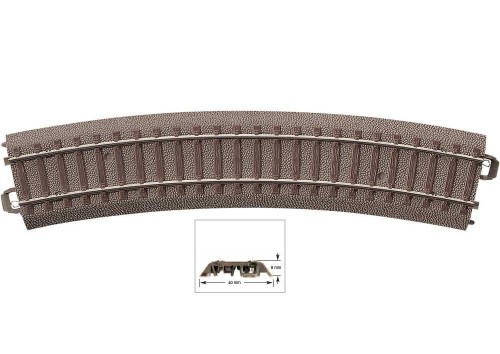 Tor łuk R2 437.5 mm 24.3° na podsypce, skala H0, TRIX 62224