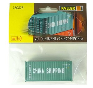 Kontener 20' CHINA SHIPPING, ep. V, skala H0, Faller 180828