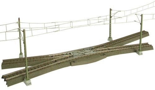 Sieć trakcyjna nad rozjazd angielski EKW lub DKW, H0, Viessmann 4146