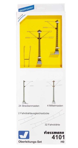 Zestaw sieci trakcyjnej nad owal 184 x 84 cm, H0, Viessmann 4101