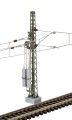 Maszt trakcyjny z kompletnym odciągiem podwójnym, skala TT, Viessmann 4264