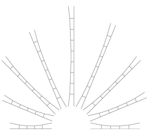 Sieć trakcyjna uniwersalna 261 - 290 mm 5 szt., skala TT, Viessmann 4258