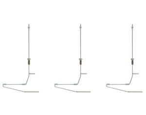 Wieszak sieci trakcyjnej do bramek 3 szt., skala TT, Viessmann 4277