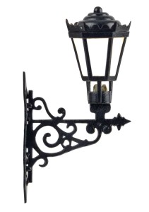 Gazowa latarnia naścienna, LED biały ciepły, skala H0, Viessmann 6074