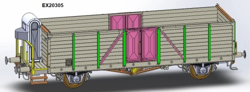 Węglarka Villach (szara) z budką hamulcową, PKP, Ep. IIIa, skala H0, Exact-train EX20305