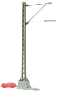 Słup trakcyjny 1-ramienny zasilający, H0, Viessmann 4111