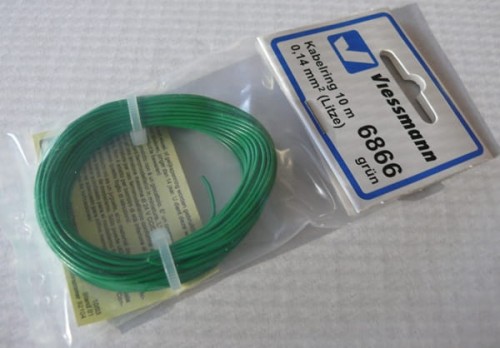 10 m przewodu 0,14 mm2 zielony, Viessmann 6866