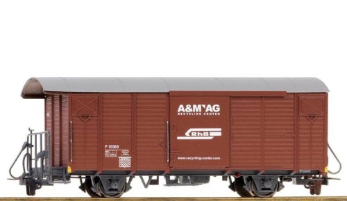 Wagon kryty 2 os. A&M RhB ep. V, skala H0m, BEMO 2282108