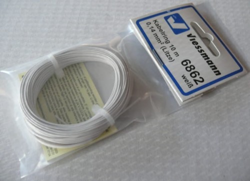 10 m przewodu 0,14 mm2 biały, Viessmann 6862