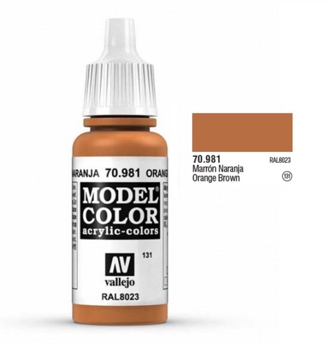 Farba akrylowa - Model color (131) Orange Brown, 17ml, Vallejo 70981