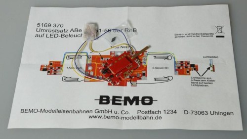Zestaw oświetleniowy LED do ABe 4/4 #1269xx, BEMO 5169370