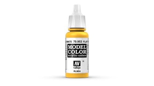 Farba akrylowa - Model color (015) Flat Yellow, 17ml, Vallejo 70953