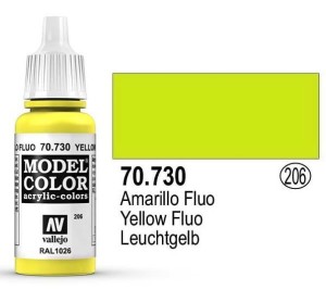 Farba akrylowa Model color 206 Yellow Fluo, 17ml, Vallejo 70730