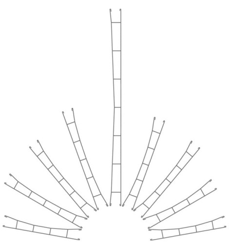 5 x odcinek sieci trakcyjnej 5 x 163.5 mm, H0, Viessmann 4137